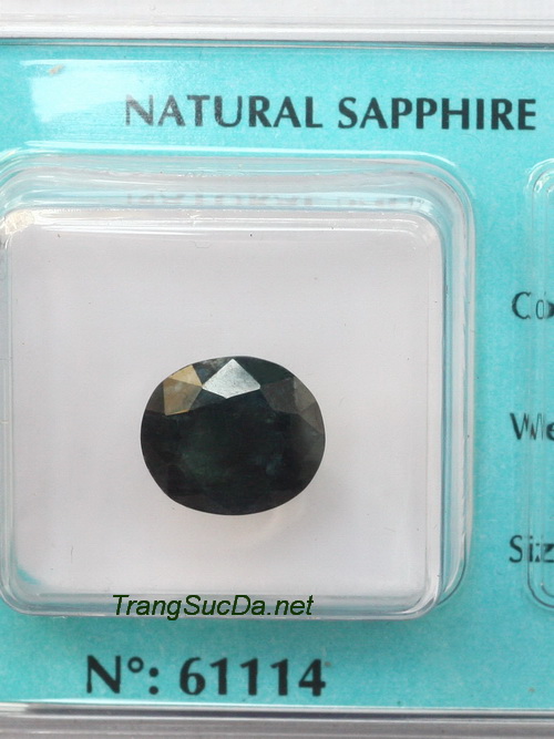 Đá quý sapphire xanh đen DSPD5.1