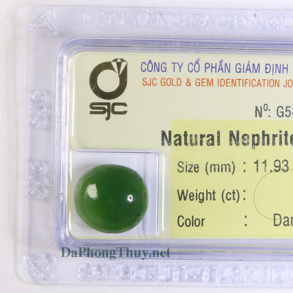 Viên đá ngọc bích nephrite DNBKD6.24
