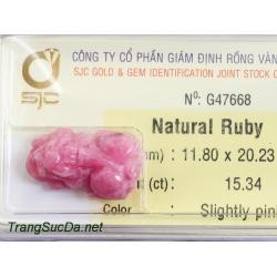 Tỳ hưu đá quý ruby DRBTH15.34