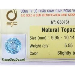 Trang sức đá topaz xanh DPAZ5.55