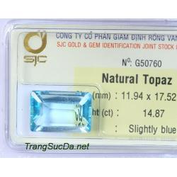 Trang sức đá topaz xanh DPAZ14.87