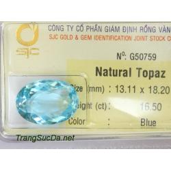 Trang sức đá topaz xanh DPAZ16.5