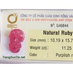 Tỳ hưu đá quý ruby DRBTH11.25