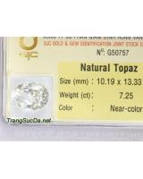 Viên trang sức đá topaz trắng DPAZ7.25