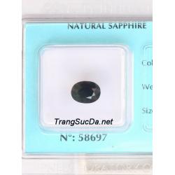 Đá quý sapphire xanh đen DSPD3.26