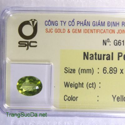 Viên đá peridot ngọc olivin DPERI1.55