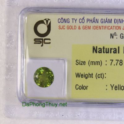 Viên đá peridot ngọc olivin DPERI2.16