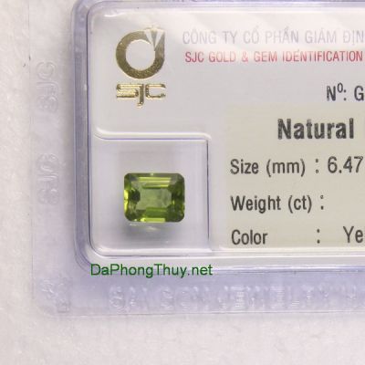 Viên đá peridot ngọc olivin DPERI01.77