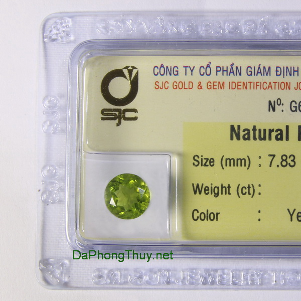 Viên đá peridot ngọc olivin DPERI02.02