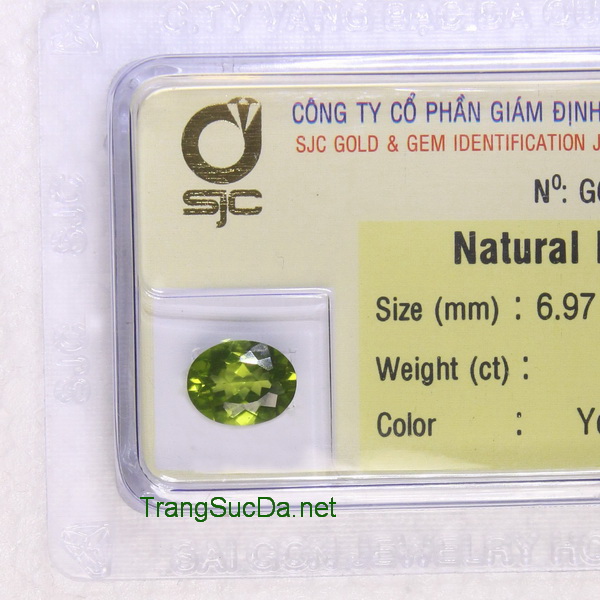 Viên đá peridot ngọc olivin DPERI1.68