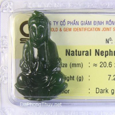 Phật Quan Âm đá ngọc bích DNBP7.28