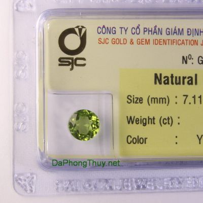 Viên đá peridot ngọc olivin DPERI1.44