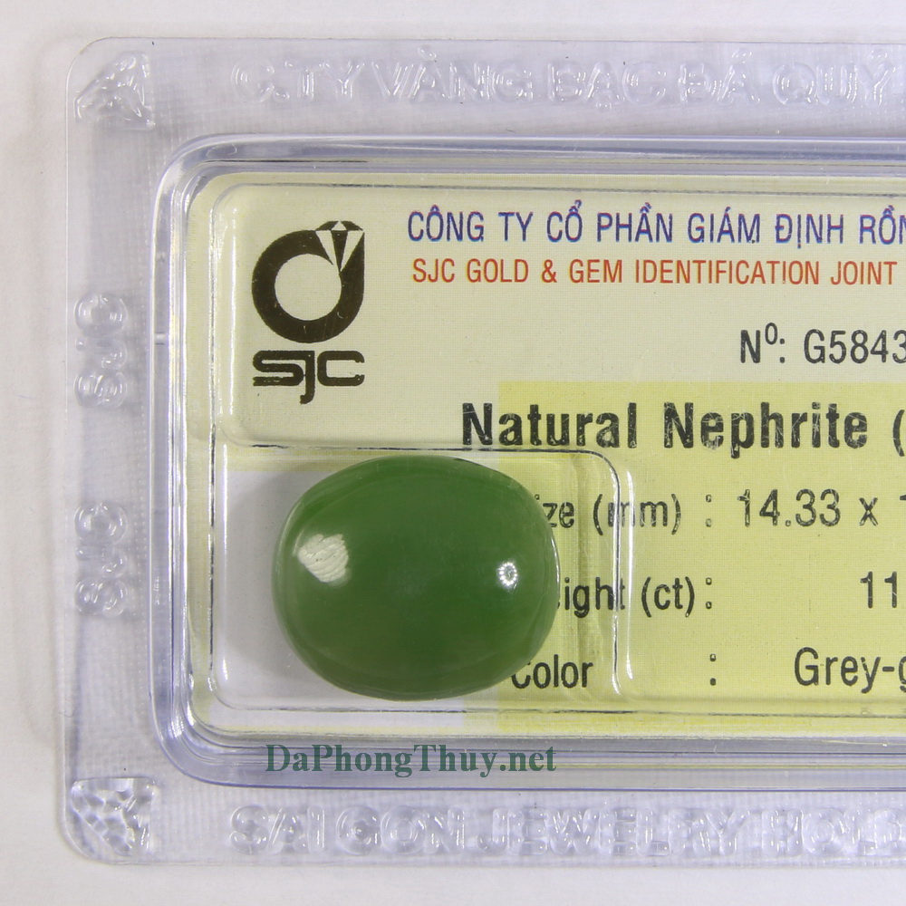 Viên đá ngọc bích nephrite DNBKD11.3