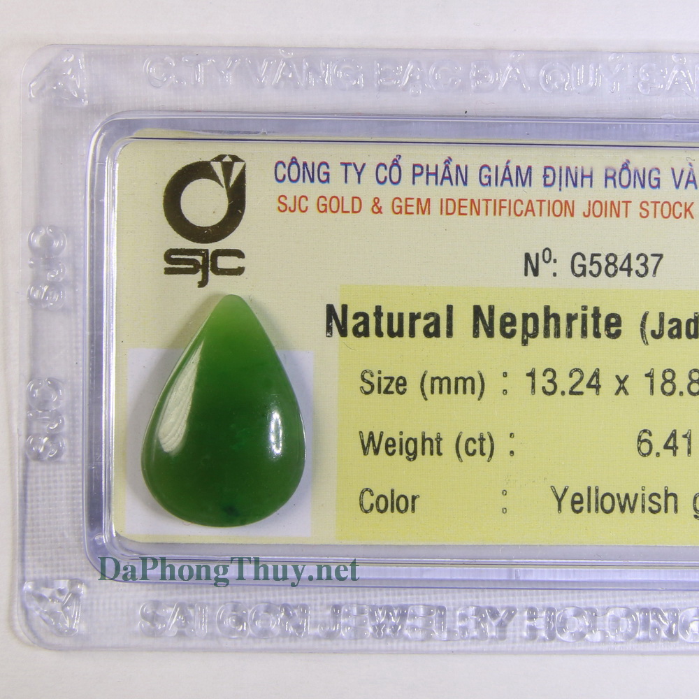 Viên đá ngọc bích nephrite DNBKD6.41