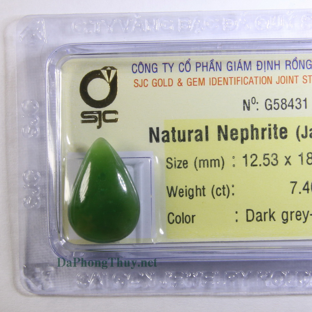 Viên đá ngọc bích nephrite DNBKD7.4