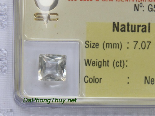 Viên đá phong thuỷ topaz trắng paz2.5