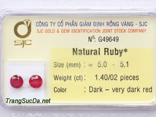 Bong tai da quy ruby