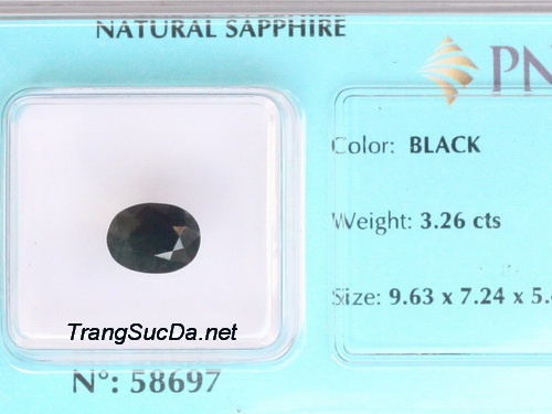 Da quy sapphire xanh den